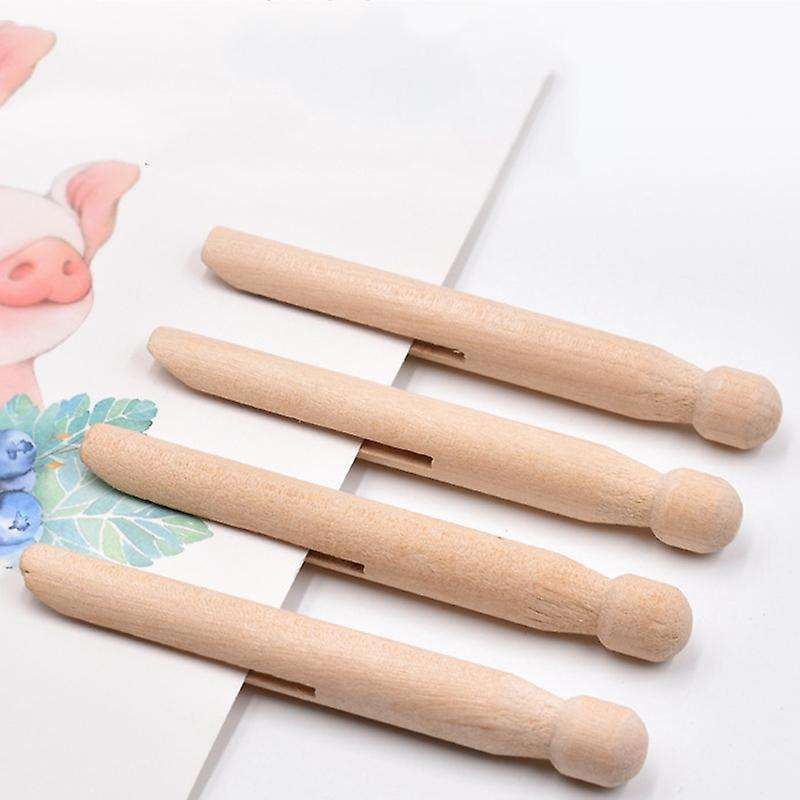 Wood Clothes Pins Pegs Old School 50 Count Round Clothespins