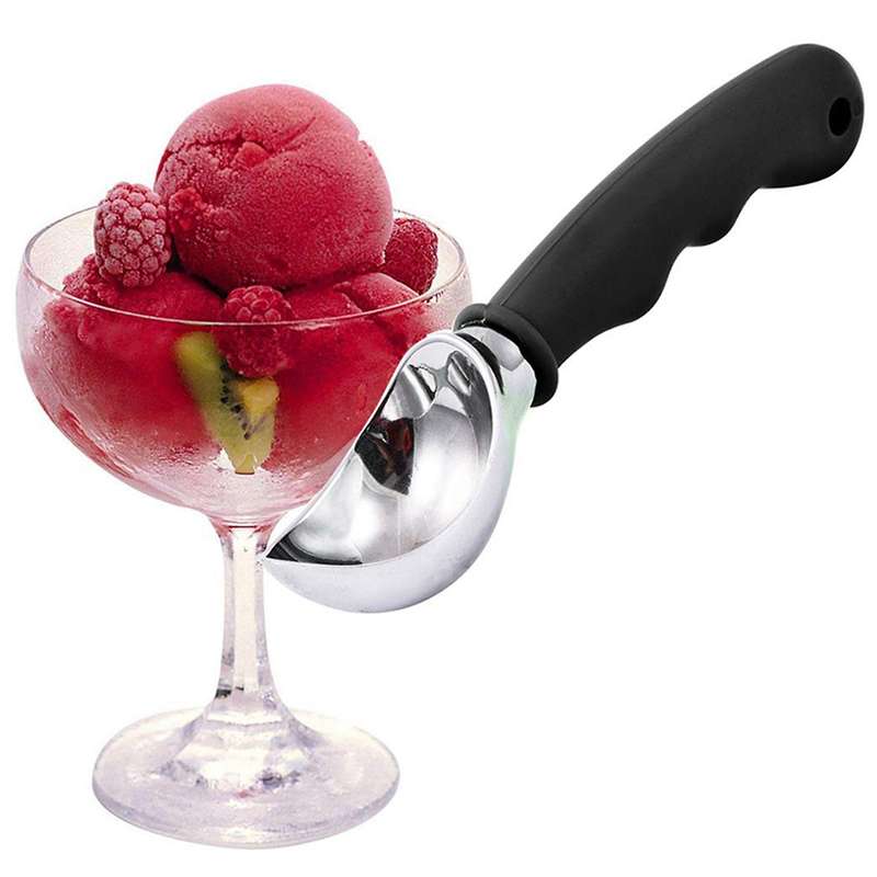 Premium Ice Cream Scoop, Dishwasher Safe Scooper Black