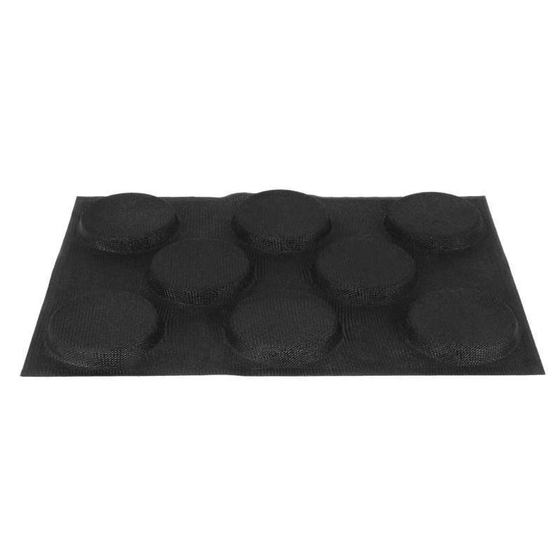 Silicone Hamburger Bread Forms Molds Baking Sheets Fit Half Pan Size