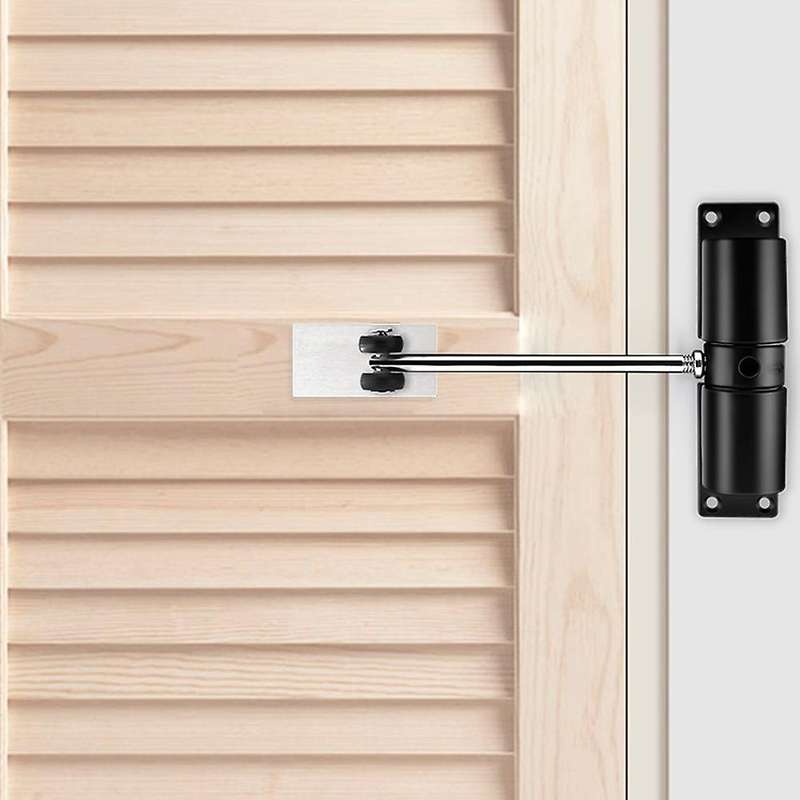 Simple Door Closer Household Automatic Hinge Mute Closer(white)