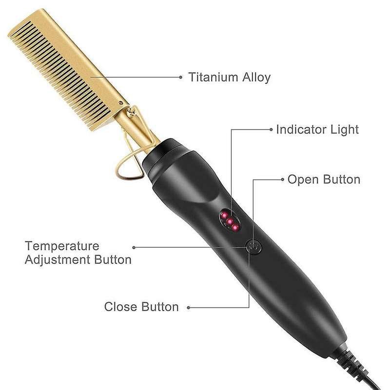 2 in 1 Electric Hair Hot Comb for Women and Men
