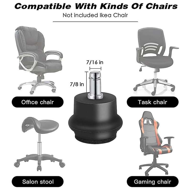 5pcs Bell Glides Replacement Office Chair, Office Chair Wheels