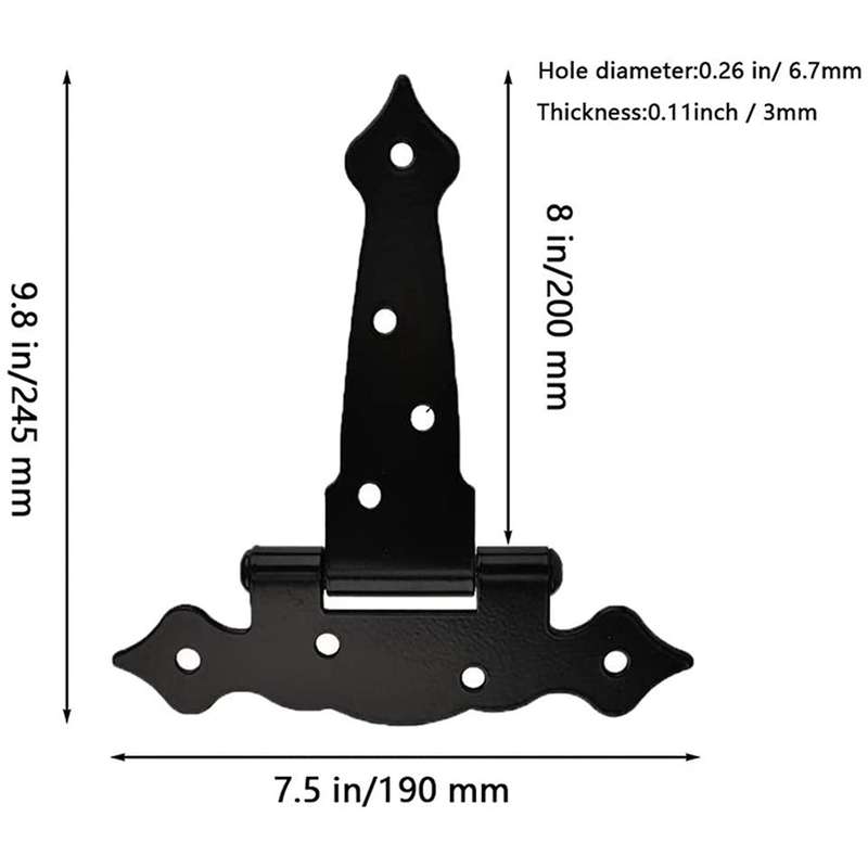 Heavy Duty Gate Hinges 8inch Strap Hinges Shed Door Hinges