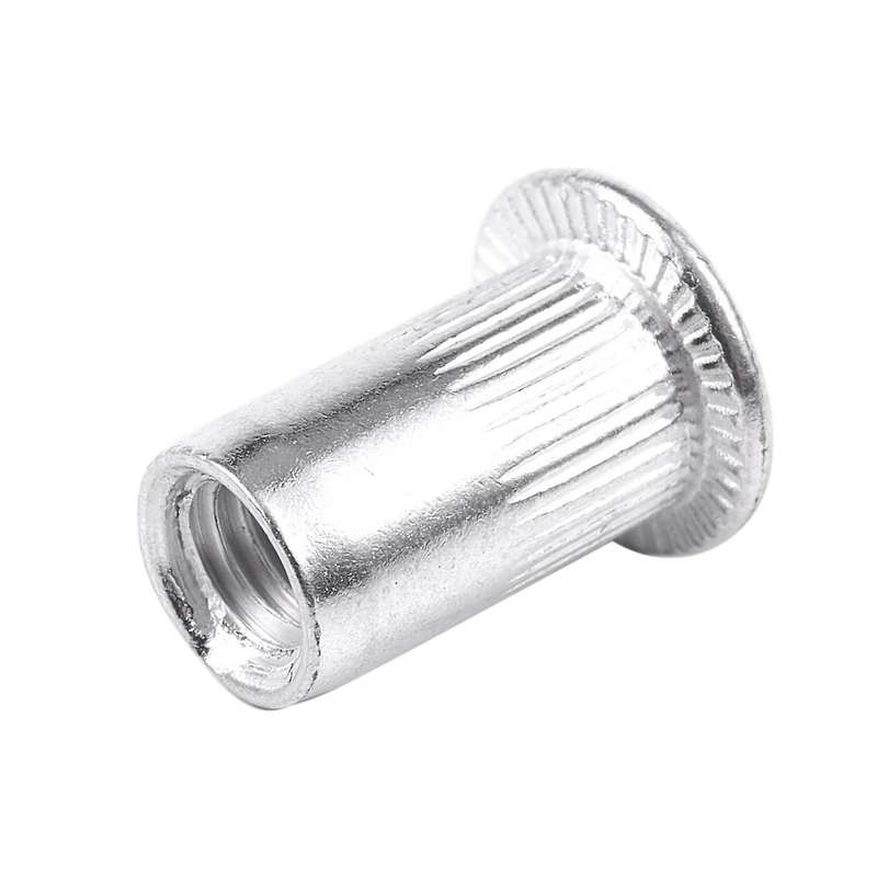 M5 Aluminium Threaded Rivnuts Flat Head Rivet Nuts 100pcs