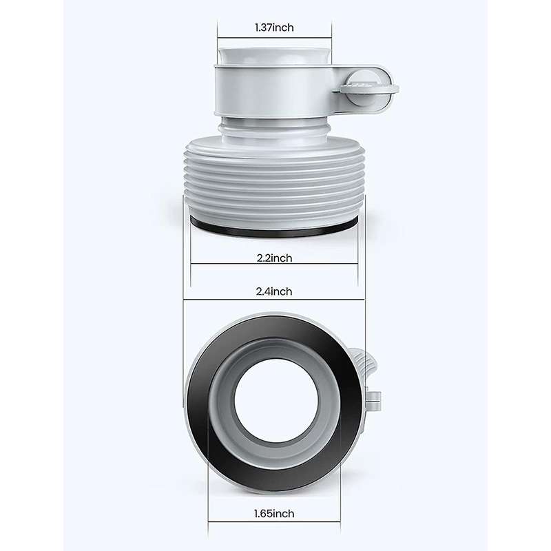 2 Pcs 1.25 Inch to 1.5 Inch Type B Hose Adapters Hose Conversion