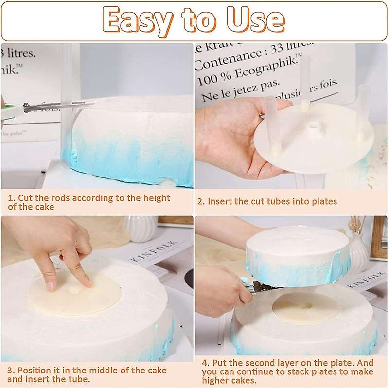 Cake Supports - Pack Of 18 Cake Stands, Reusable Dowel Rods