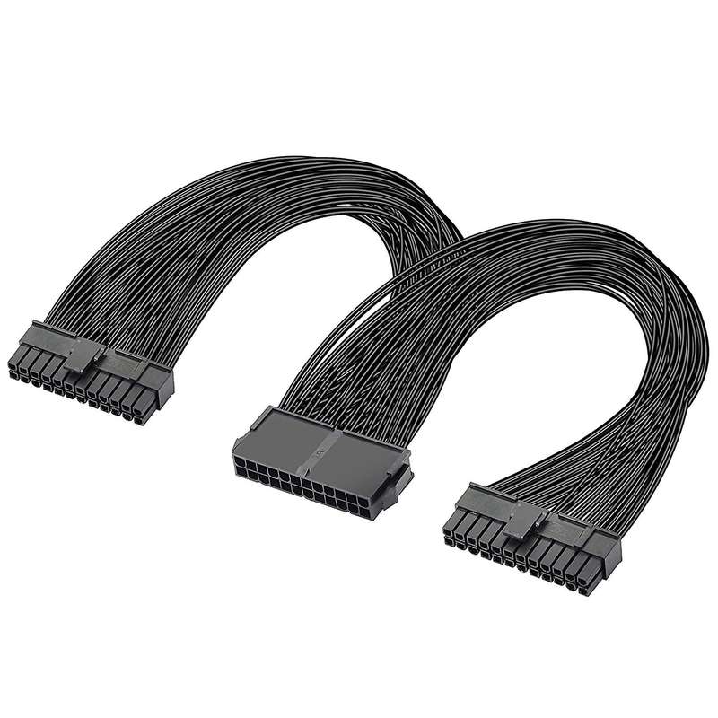 Dual Psu Power Supply 24-pin Atx Cable, for Atx Motherboard Cable