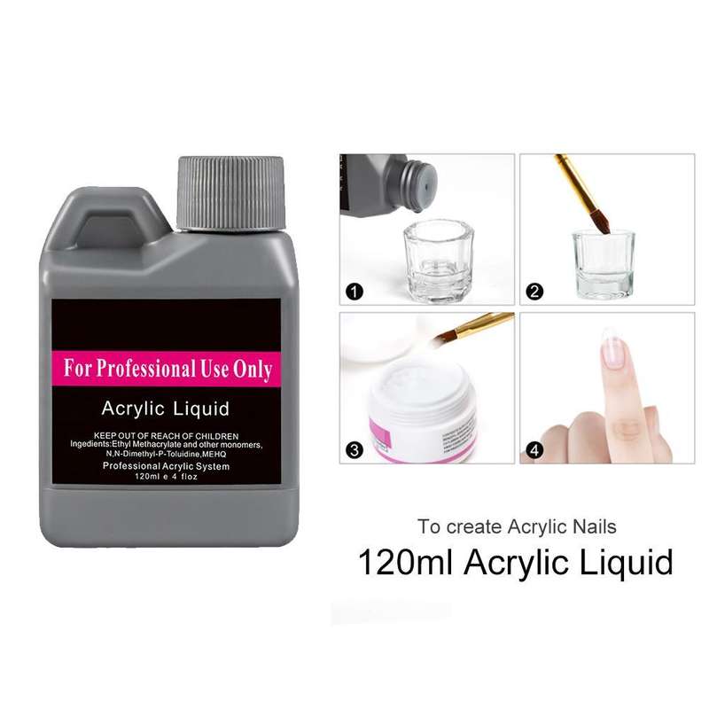 120ml Professional Nail Art Companion Acrylic Liquid for Nail Art Powder Tips