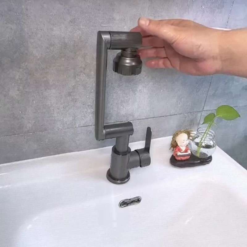 1PC Gun Gray Lucky Cat Hot and Cold Faucet