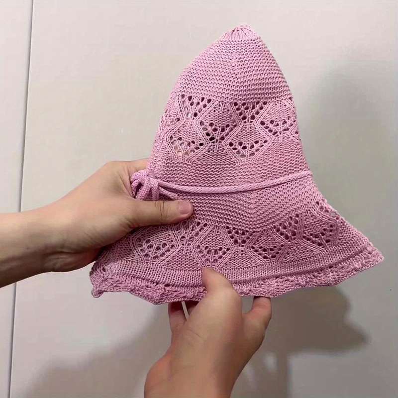 1pc Elegant Women's Sun Hat Breathable Foldable Wide Brim Beach Hat With UPF Protection Hand Wash