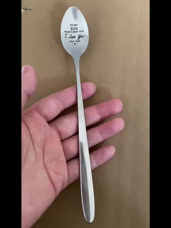 1pc Stainless Steel Spoon Laser Engraved Spoon Long Handle Spoon I've Got Your Back Funny Be