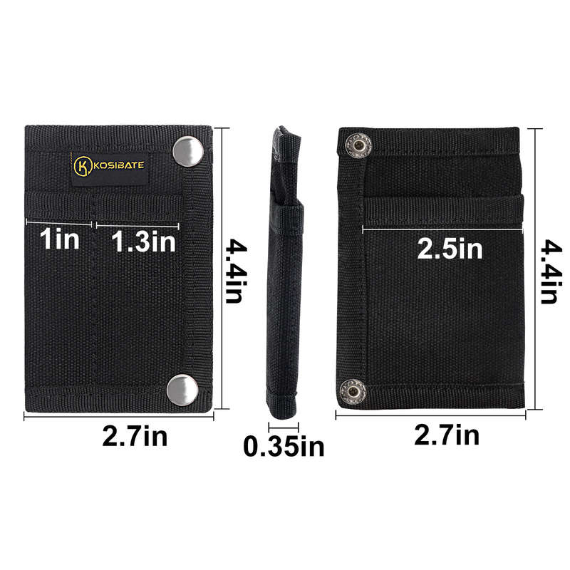 1pc KOSIBATEO Men'S Compact EDC Pouch Durable Canvas Organizer with Multiple Pockets for Cards M