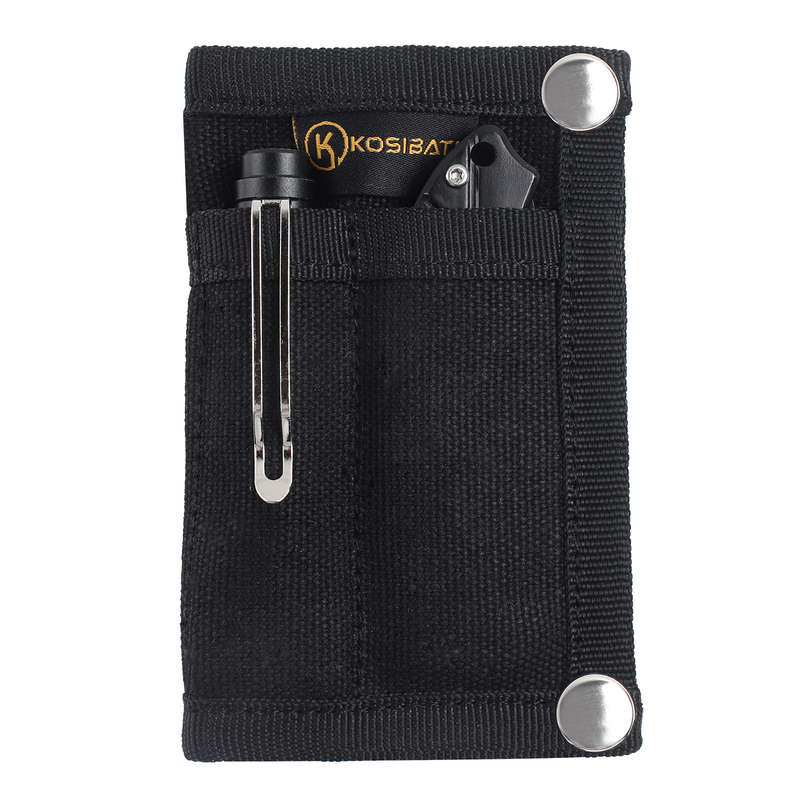 1pc KOSIBATEO Men'S Compact EDC Pouch Durable Canvas Organizer with Multiple Pockets for Cards M