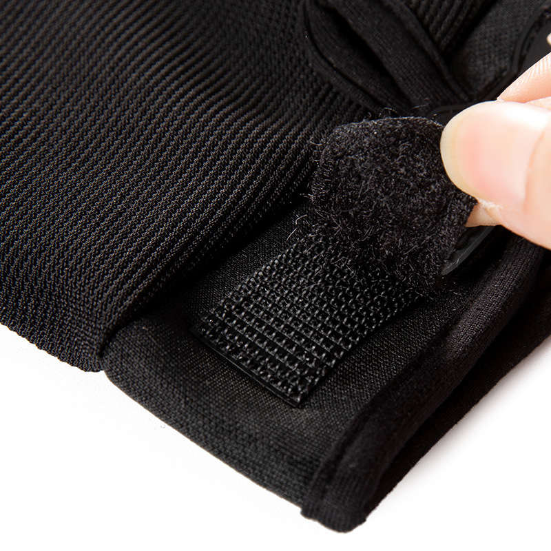 1 Pair Black Leaking Five Fingers Solid Color Outdoor Sports Gloves