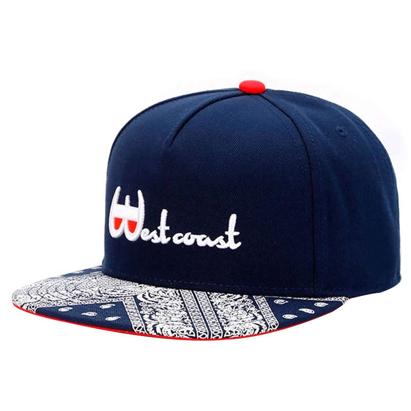 1pc English Embroidered Men's Flat Brimmed Cap