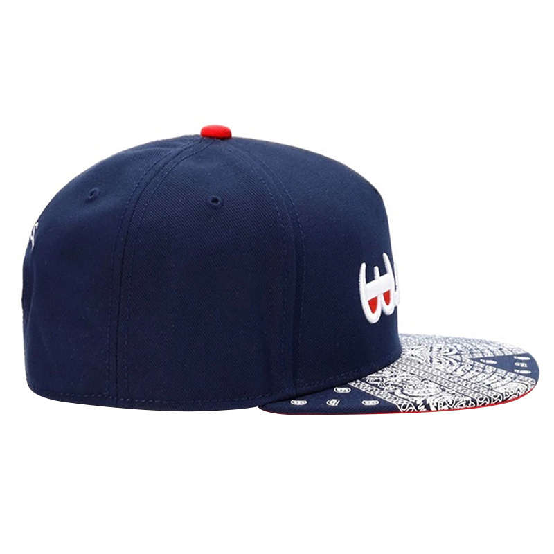 1pc English Embroidered Men's Flat Brimmed Cap