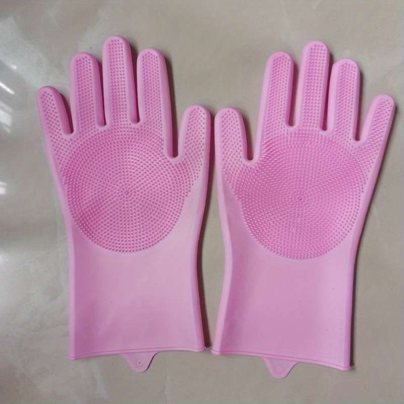 Kitchen dishwashing gloves Silicone household cleaning gloves