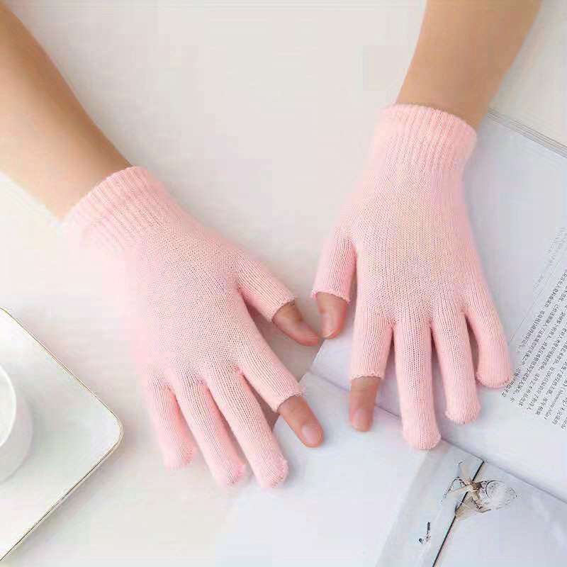 1 Pair Bright Red Warm Gloves