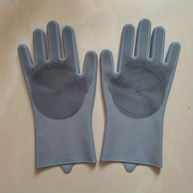 1 Pair Gray Household Cleaning Gloves