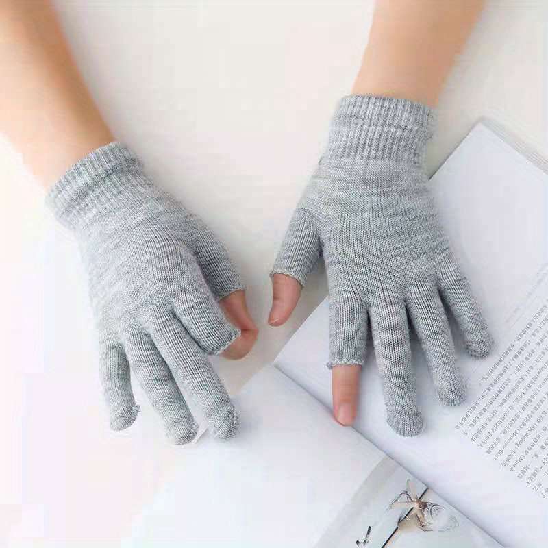 1 Pair Bright Red Warm Gloves