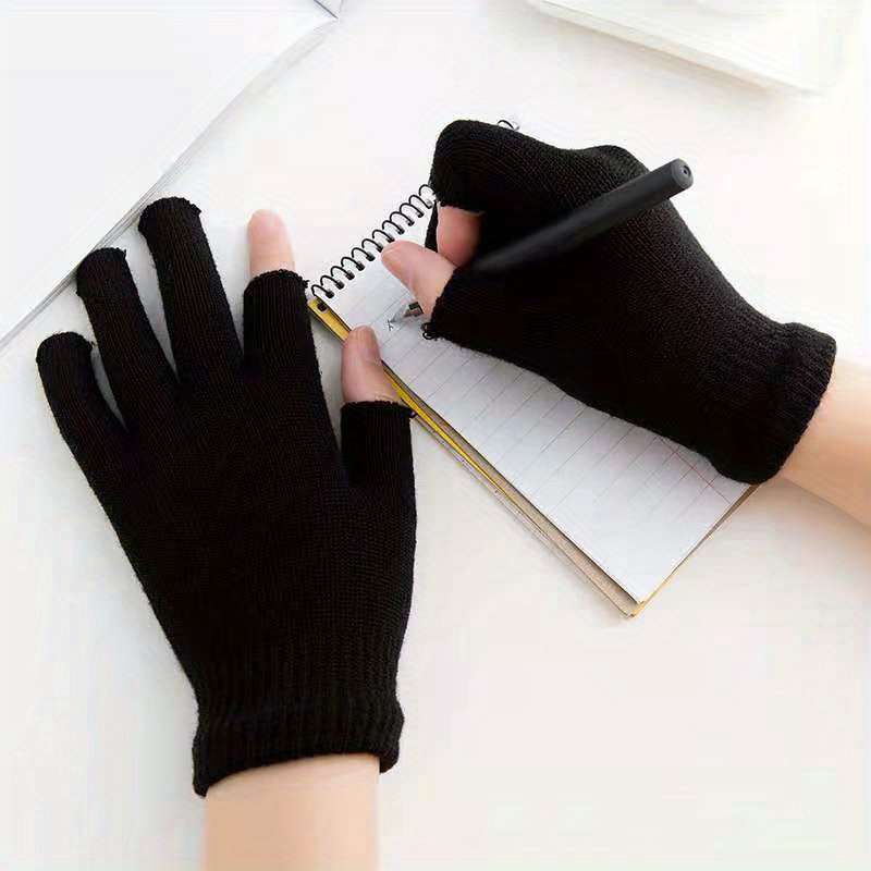 1 Pair Bright Red Warm Gloves
