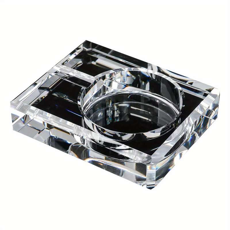 1pc Crystal Ashtray Personality Fashion Colorful Creative Advertising Promotional Glass Ashtray