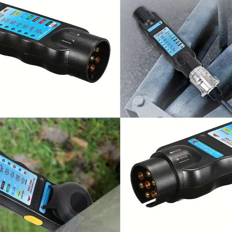 12v 7 pin trailer tester plug abs material european specifications rv connector tester socket adapter room electrical hard wiring operating voltage 36v details 0