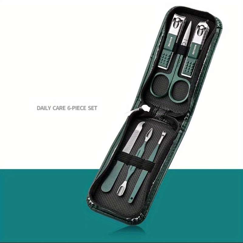 6pcs Nail Care Set Household Nail Clipper Set Portable Ear Pick Spoon Nail Clipper Set