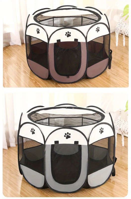 Foldable Octagonal Pet Playpen For Cats  Dogs