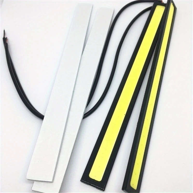 2Pcs 17cm Universal COB LED Strip Car Daytime Running Fog Lamp DRL Driving Strip Light Flexible Led
