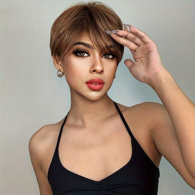 1Pc Black 10.16cm Fashion Design Wig
