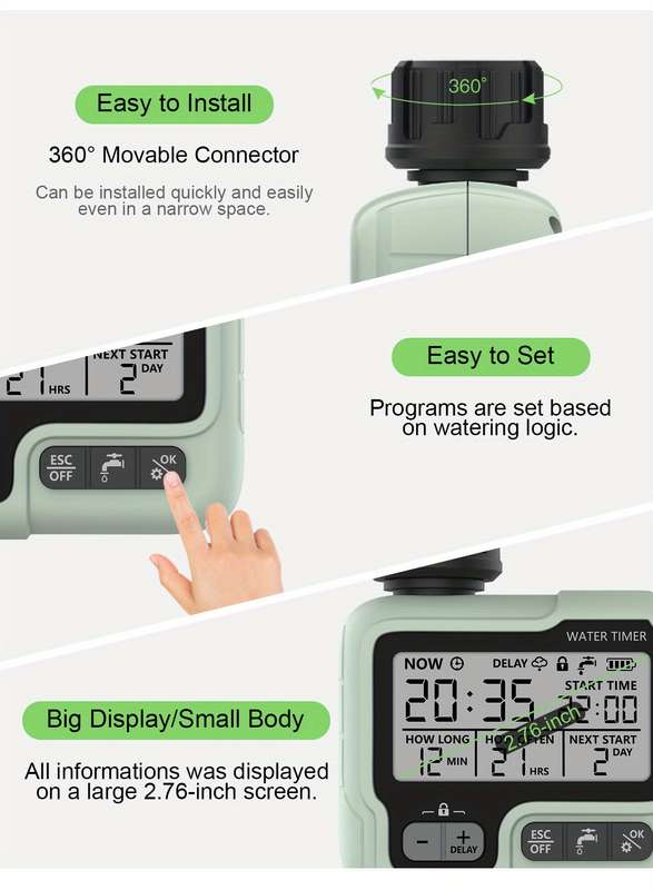 1Pc Automatic Water Timer Irrigation Machine Intelligent Sprinkler