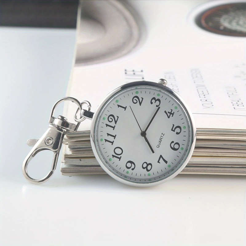 1pc Minimalist Keychain Pocket Watch Color Sent Randomly