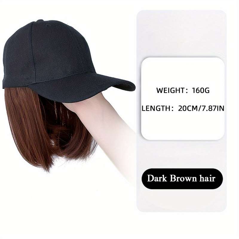 1Pc Black 20.32cm Fashion Design Wig