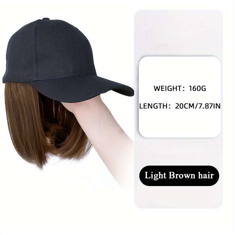 1Pc Black 20.32cm Fashion Design Wig