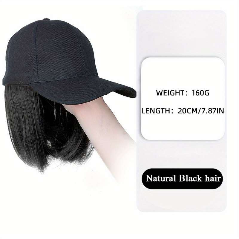 1Pc Black 20.32cm Fashion Design Wig