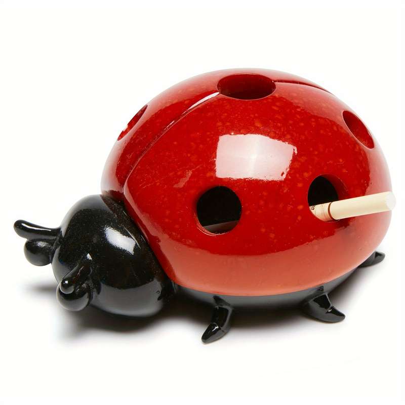 1pc Ashtray Creative Ashtray Ladybug Ashtray Decorative Ashtray Decoration For Outdoor Law
