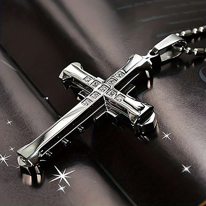 1 Piece Golden Add Silvery Jesus Theme Pendant