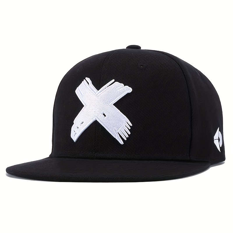1pc X Label Embroidery Baseball Cap Solid Color Adjustable Snapback Hats Hip Hop Unisex Casual Dad
