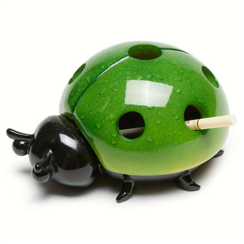 1pc Ashtray Creative Ashtray Ladybug Ashtray Decorative Ashtray Decoration For Outdoor Law