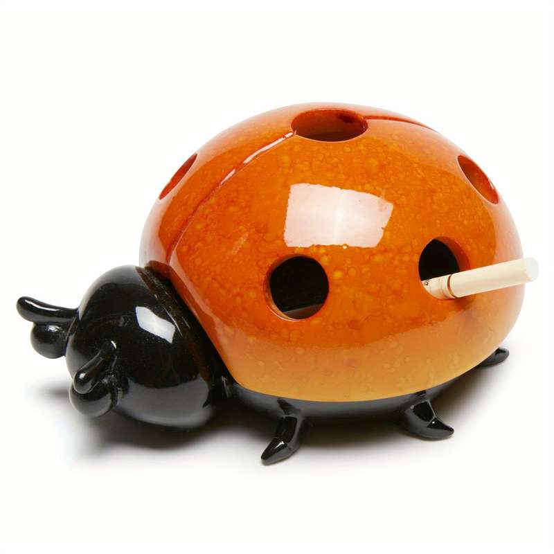 1pc Ashtray Creative Ashtray Ladybug Ashtray Decorative Ashtray Decoration For Outdoor Law