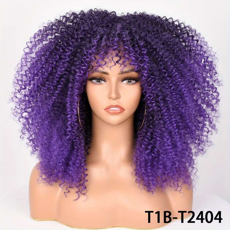 1Pc Violet Blue 40.64cm Fashion Design Wig