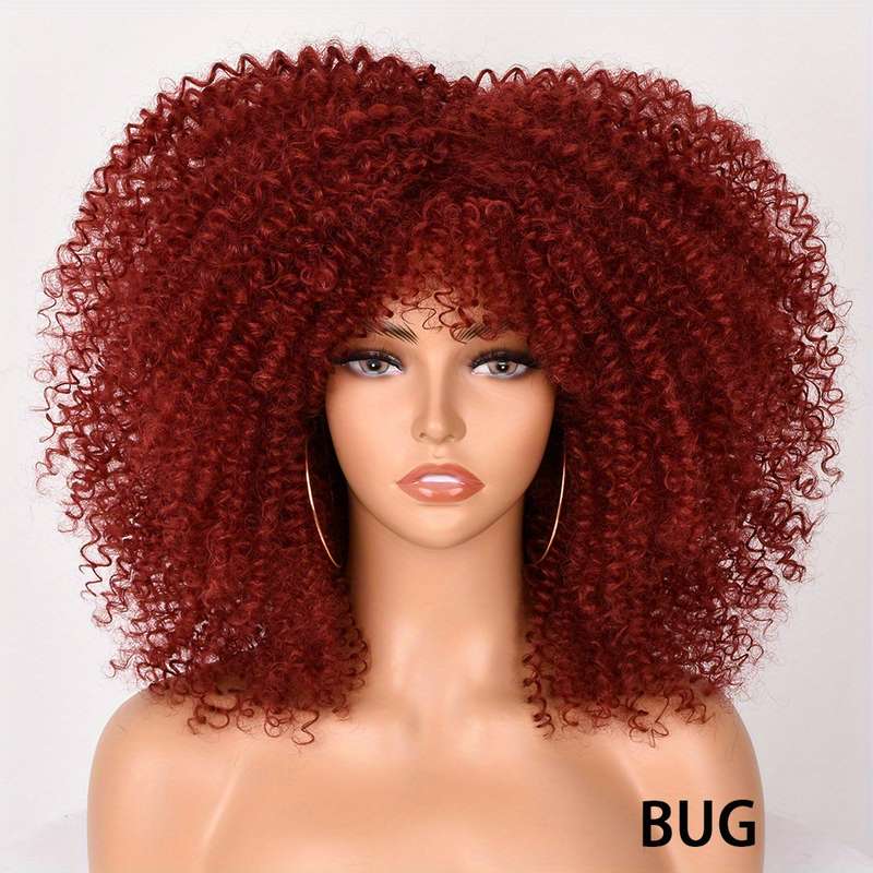 1Pc Brick Red 40.64cm Fashion Design Wig