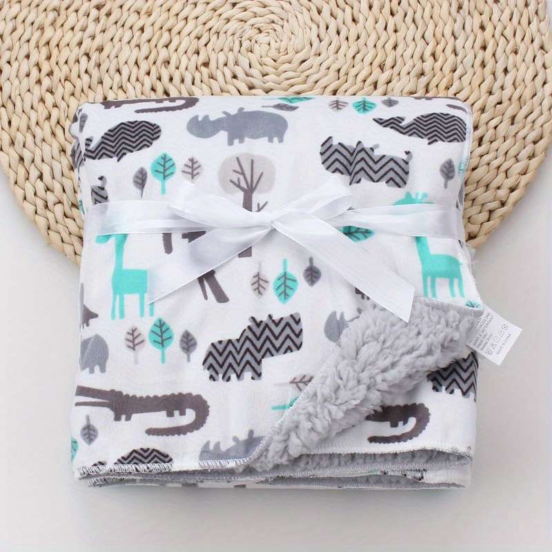 1ps Blanket Color Blue Monkey