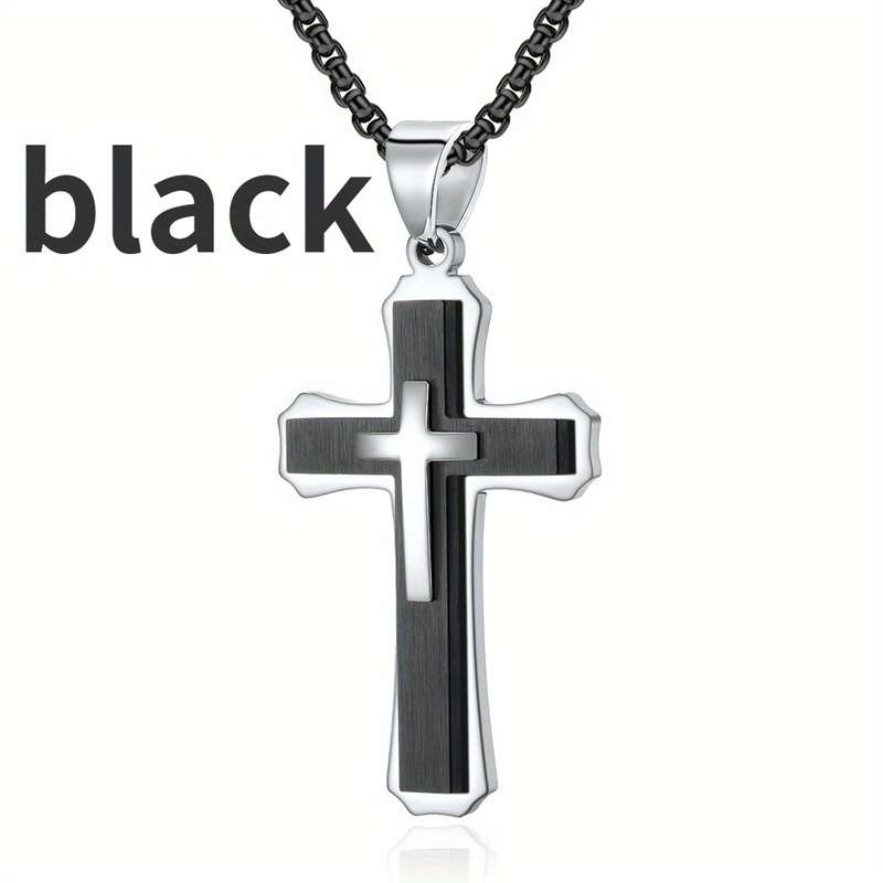 1 Piece Black Jesus Theme Pendant