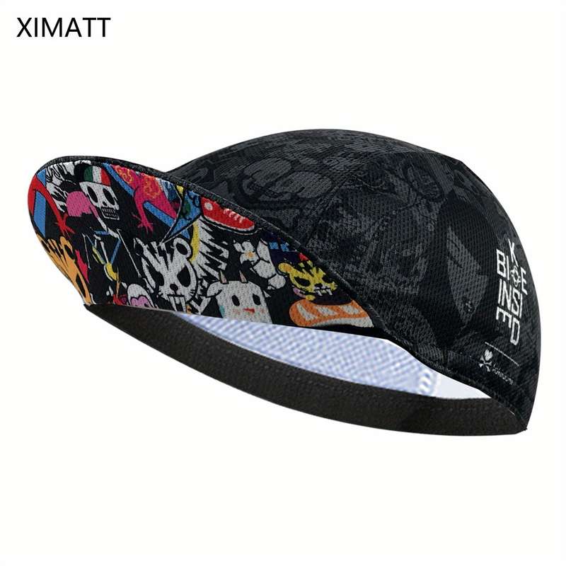 1pc XIMATT Retro Cycling Cap Animal Print Breathable Sport Hat for Men Women Quick Drying M