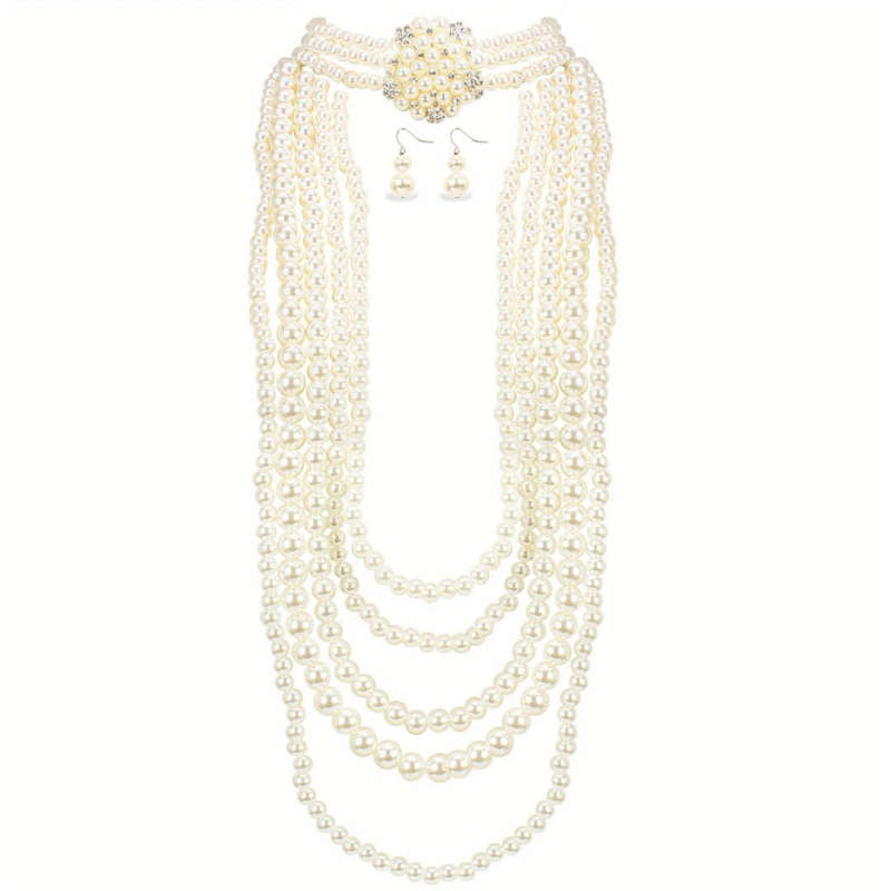 Imitation Pearl Necklace Jewelry
