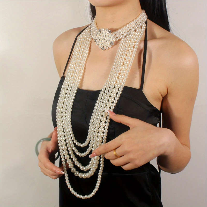 Imitation Pearl Necklace Jewelry