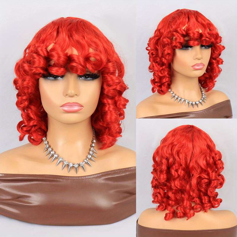 1Pc Coffee Color 35.56cm Fashion Design Wig
