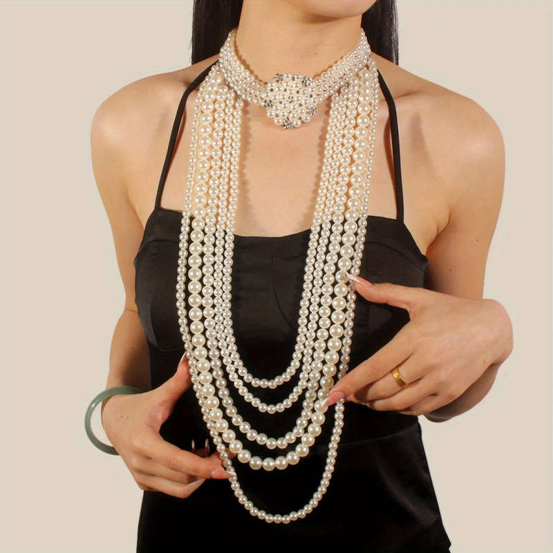 Imitation Pearl Necklace Jewelry